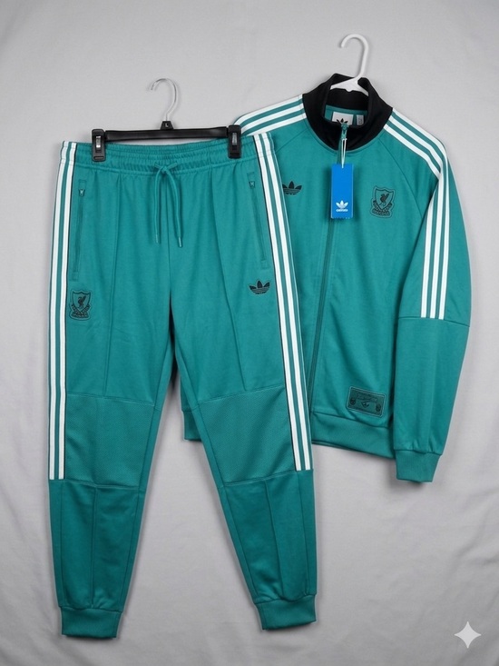 adidas Other - Adidas Originals Terrace Icons Liverpool FC Sea Green Tracksuit Jacket/Pants NWT